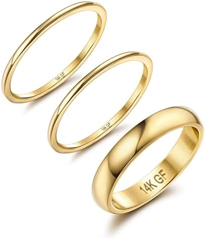 14K Gold Filled Stacking Rings for Women