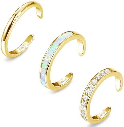 Silver Toe Rings for Women Non Tarnish Adjustable Foot Jewelry