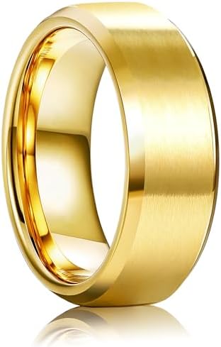 Wedding Band for Men Stainless Steel Ring Size 8.5
